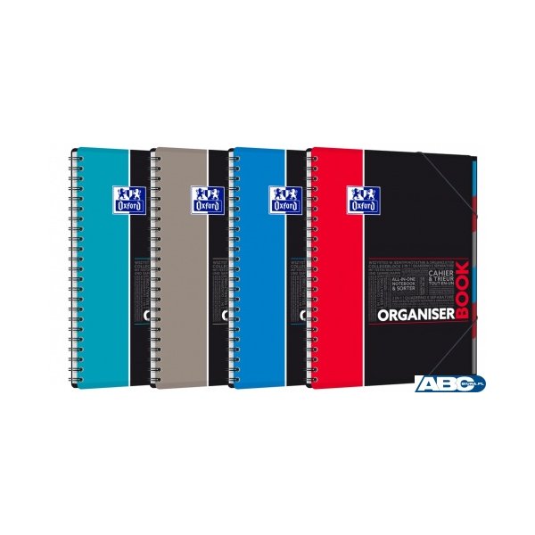 Kołonotatnik A4 80 kartek, kratka / tagi, STUDENT ORGANISERBOOK, OXFORD, 400019524