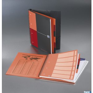 Kołonotatnik A4 80 kartek, kratka  /  tagi, INTERNATIONAL ORGANISERBOOK, OXFORD, 100102777