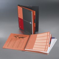Kołonotatnik A4 80 kartek, kratka / tagi, INTERNATIONAL ORGANISERBOOK, OXFORD, 100102777