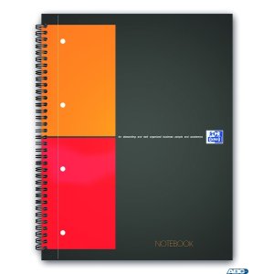 Kołonotatnik A4 80 kartek, kratka  /  tagi, INTERNATIONAL, OXFORD, 100103664