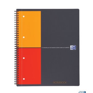 Kołonotatnik A4 80 kartek, kratka  /  tagi, INTERNATIONAL ACTIVEBOOK, OXFORD, 100104329