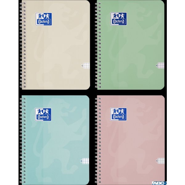 Kołozeszyt TOUCH pastel A4 80k  400175356 mix 5 kolorów OXFORD