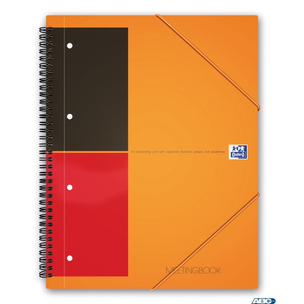 Kołonotatnik A4 80 kartek, linia / tagi, INTERNATIONAL MEETINGBOOK, OXFORD, 100104296