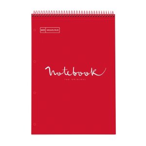 Kołonotatnik MIQUELRIUS NB-1 Reporter Emotions, A4, w kratkę, 80 kart., 90g, czerwony