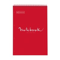 Kołonotatnik MIQUELRIUS NB-1 Reporter Emotions, A4, w kratkę, 80 kart., 90g, czerwony