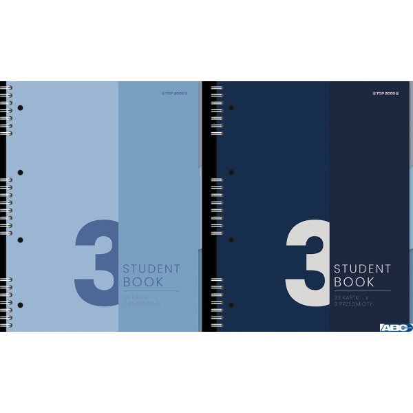 KOŁOZESZYT TOP STUDENTBOOK 2SPI A5 100K 70G KRATKA 3P 400179522