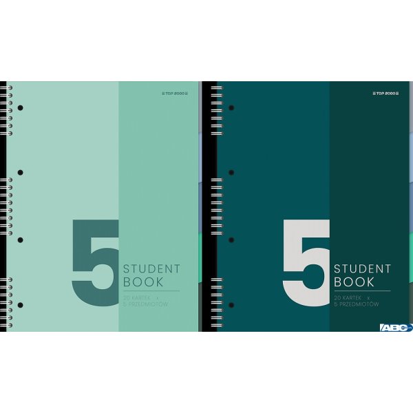 KOŁOZESZYT TOP STUDENTBOOK 2SPI A5 100K 70G KRATKA 5P 400179524