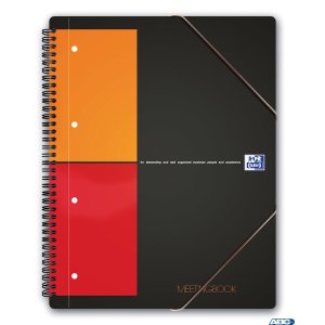 Kołonotatnik A4 80 kartek, kratka  /  tagi, INTERNATIONAL MEETINGBOOK, OXFORD, 100100362
