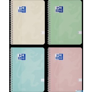 KOŁOZESZYT OXFORD TOUCH PASTEL 2SPI A5 80K 90G K5X5 400175357