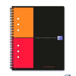Kołonotatnik A5 80 kartek, kratka  /  tagi, INTERNATIONAL ACTIVEBOOK, OXFORD, 100102880