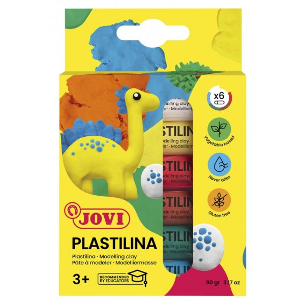 Zestaw plasteliny JOVI, 6x15g, mix kolorów