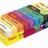 Zestaw plasteliny JOVI, 10x50g, 8 kolorów basic + 2 świecące w ciemności, mix kolorów