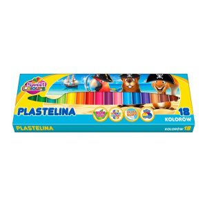Plastelina SWEET COLOURS, okrągła, 18 kolorów