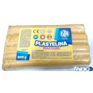Plastelina metaliczna Astra 500g złota, 303117014