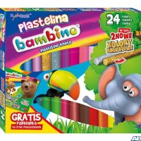 Plastelina BAMBINO 24 kolorów podkładka GRATIS St.Majewski