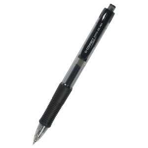 Długopis automatyczny żelowy Q-CONNECT 0,5mm (linia), czarny