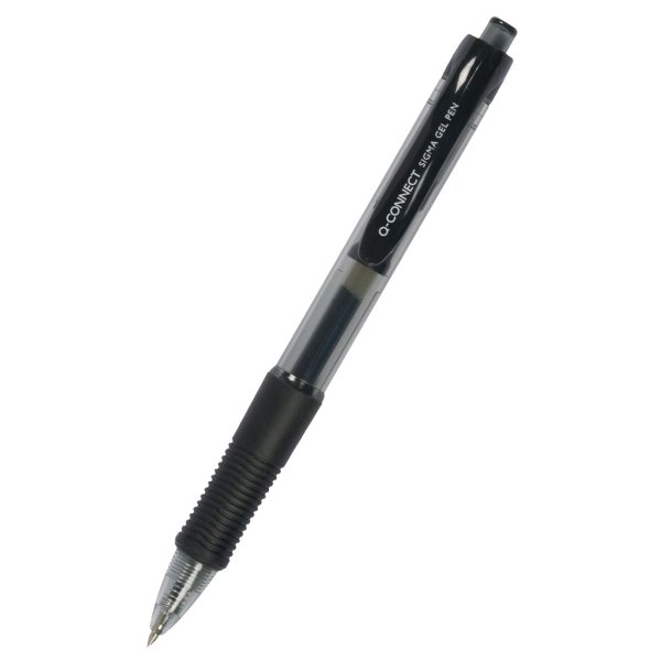 Długopis automatyczny żelowy Q-CONNECT 0,5mm (linia), czarny