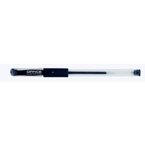 Długopis żelowy OFFICE PRODUCTS, gumowy uchwyt, 0,5mm, czarny