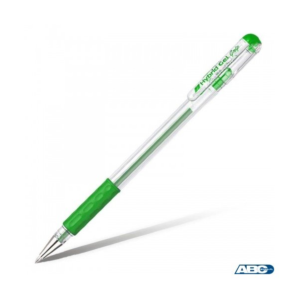Długopis żelowy 0,6mm zielony K116-D PENTEL - HYBRID GEL GRIP