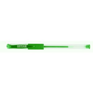Długopis żelowy OFFICE PRODUCTS, gumowy uchwyt, 0,5mm, zielony