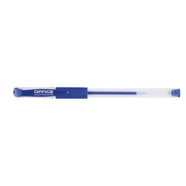 Długopis żelowy OFFICE PRODUCTS, gumowy uchwyt, 0,5mm, niebieski