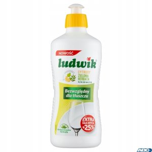 LUDWIK Płyn do mycia naczyń 900g cytryna zielona herbata 28386
