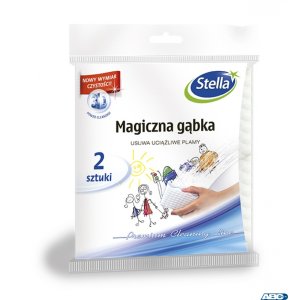 Magiczna gąbka STELLA do usuwania plam biało-niebieska 2szt.