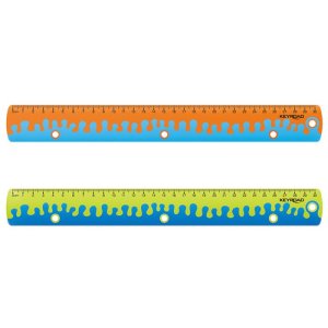 Linijka z uchwytem KEYROAD Coral, 30 cm, pakowane w display, mix kolorów