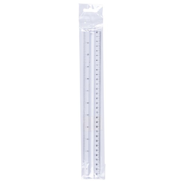 Linijka z uchwytem DONAU, 30cm, zawieszka, transparentna