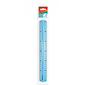 Linijka KEYROAD, 30cm, elastyczna, zawieszka, mix kolorów