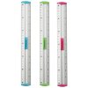 Linijka z uchwytem KEYROAD Measure Clip, 30 cm, pakowane w display, mix kolorów