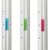 Linijka z uchwytem KEYROAD Measure Clip, 30 cm, pakowane w display, mix kolorów