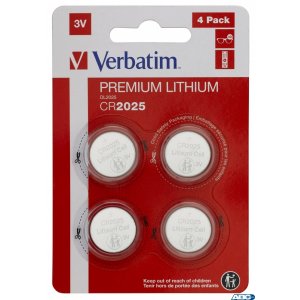 Baterie VERBATIM LITHIUM CR2025 BLISTER 4szt. 49532