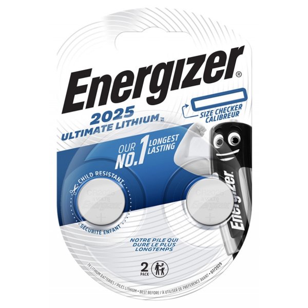 Bateria specjalistyczna ENERGIZER Ultimate Lithium Coins, CR2025, 3V, 2szt.