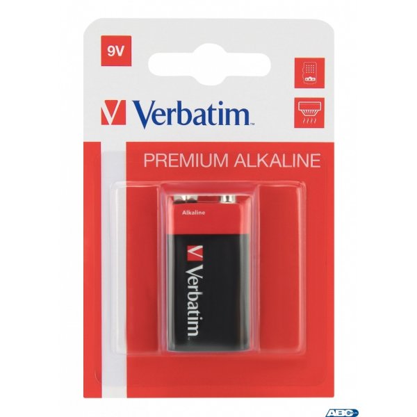 Bateria VERBATIM ALKALICZNE  9V BLISTER 1szt. 49924