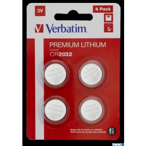 Baterie VERBATIM LITHIUM CR2032 3V BLISTER 4szt. 49533