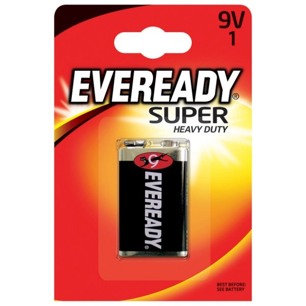 Bateria EVEREADY Super Heavy Duty, E, 6F22,9V