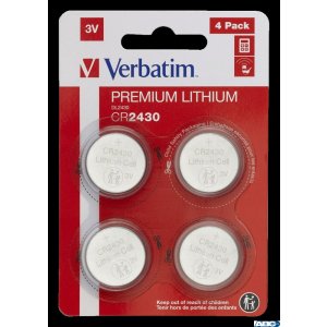 Baterie VERBATIM LITHIUM CR2430 3V BLISTER 4szt. 49534