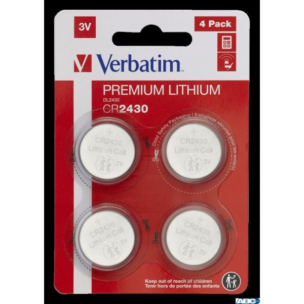 Baterie VERBATIM LITHIUM CR2430 3V BLISTER 4szt. 49534