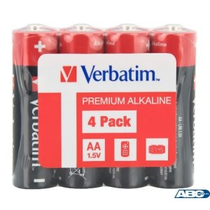 Baterie VERBATIM ALKALICZNE LR06 AA SHRINK 4szt. 49501
