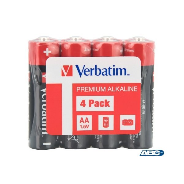 Baterie VERBATIM ALKALICZNE LR06 AA SHRINK 4szt. 49501