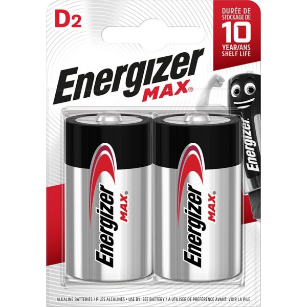 Bateria ENERGIZER Max, D, LR20, 1,5V, 2szt.