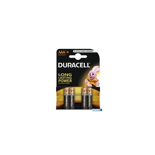 Bateria alkaliczna DURACELL BASIC LR03/AAA K4 (4szt) 4520104