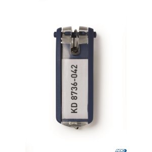 Zawieszki do kluczy KEY CLIP (6szt.) granatowe DURABLE 1957-07