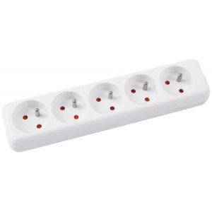 Przedłużacz OFFICE PRODUCTS, 5 gniazd, 3m, z uziemieniem, biały