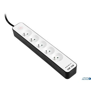 Listwa zasilająca TRACER Zebra mobile ready 1.5 m (5 gniazd  +  2 USB 2,1A) TRALIS46254 TRALIS46254