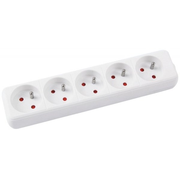 Przedłużacz OFFICE PRODUCTS, 5 gniazd, 1,5m, z uziemieniem, biały