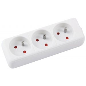 Przedłużacz OFFICE PRODUCTS, 3 gniazda, 3m, z uziemieniem, biały