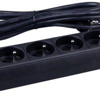 Przedłużacz OFFICE PRODUCTS, 5 gniazd, 5m, z uziemieniem i wyłącznikiem, czarny