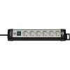 Listwa zasilająca BRENNENSTUHL PREMIUM-LINE, 6 gniazd, 3m, z wył., zaczep, czarno-szara